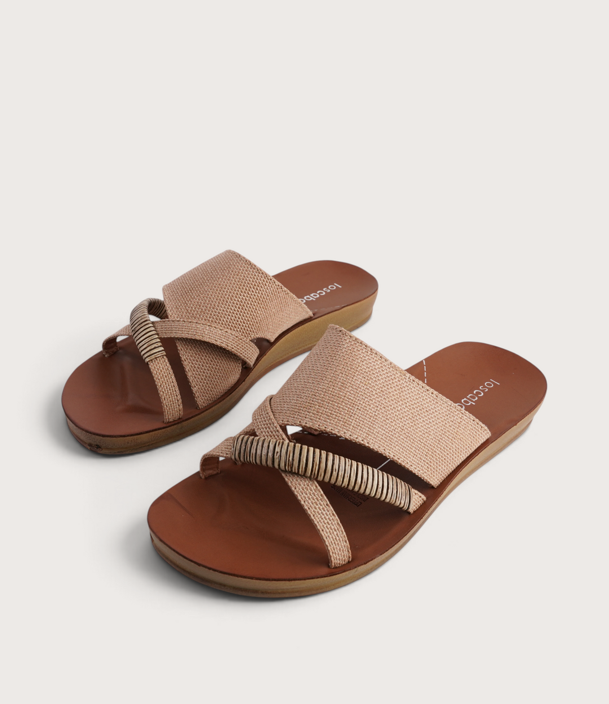 Bride Caramel Raffia Slides