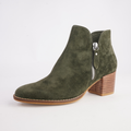 Mitysue Khaki Suede Ankle Boots