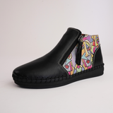 Regan Black Picasso Leather Ankle Boots