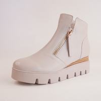 Radio Nougat/ Natural / Nougat Leather Ankle Boots