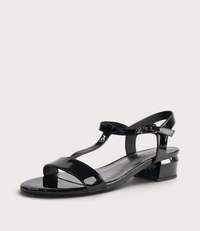 Taner Black Patent Leather Heels