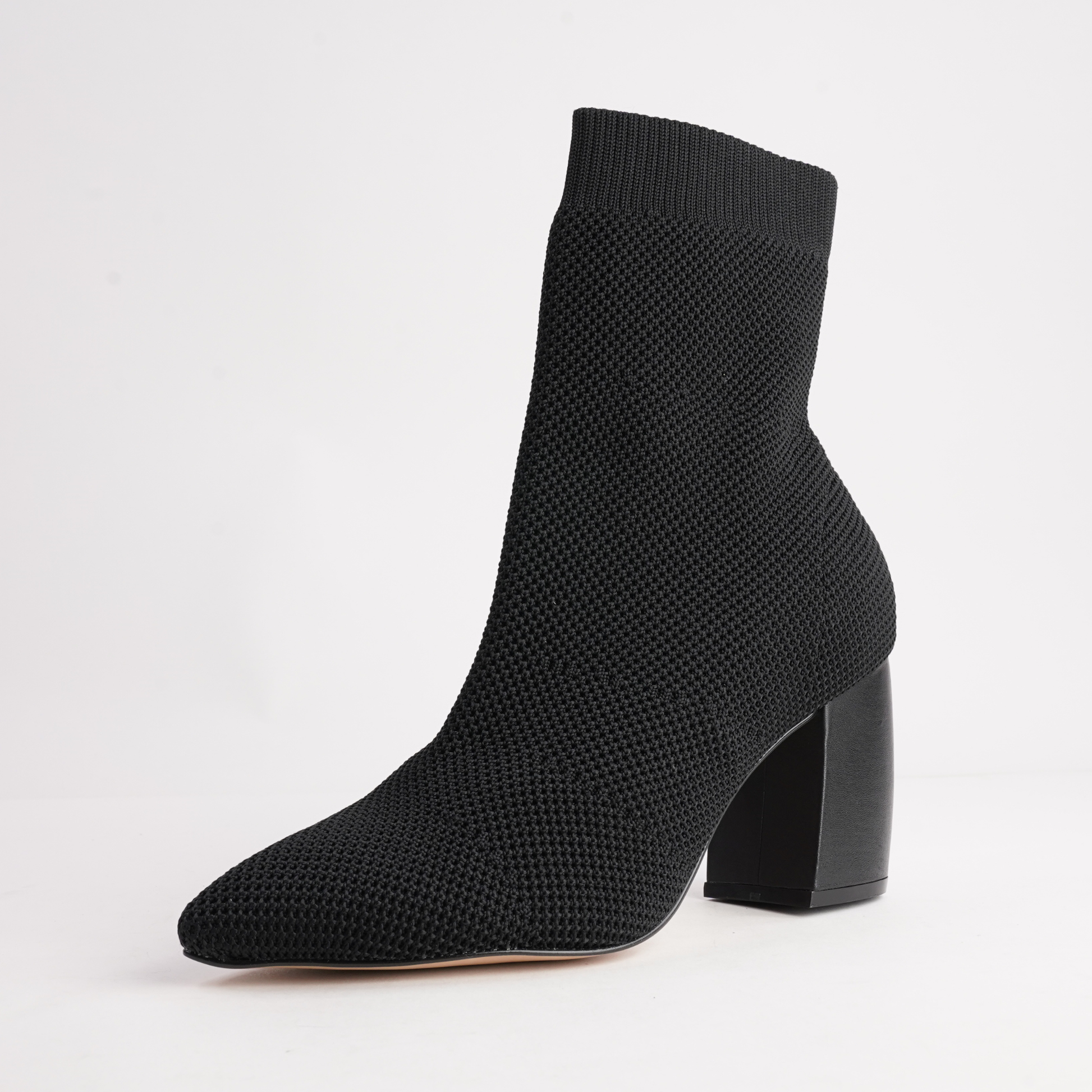 147240 Black Knit Ankle Boot - CARRANO | Shouz
