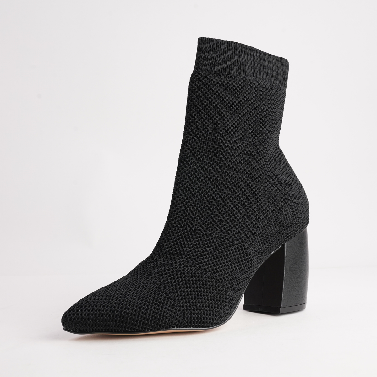 147240 Black Knit Ankle Boot - CARRANO | Shouz