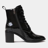 Song Black Patent Leather Boots