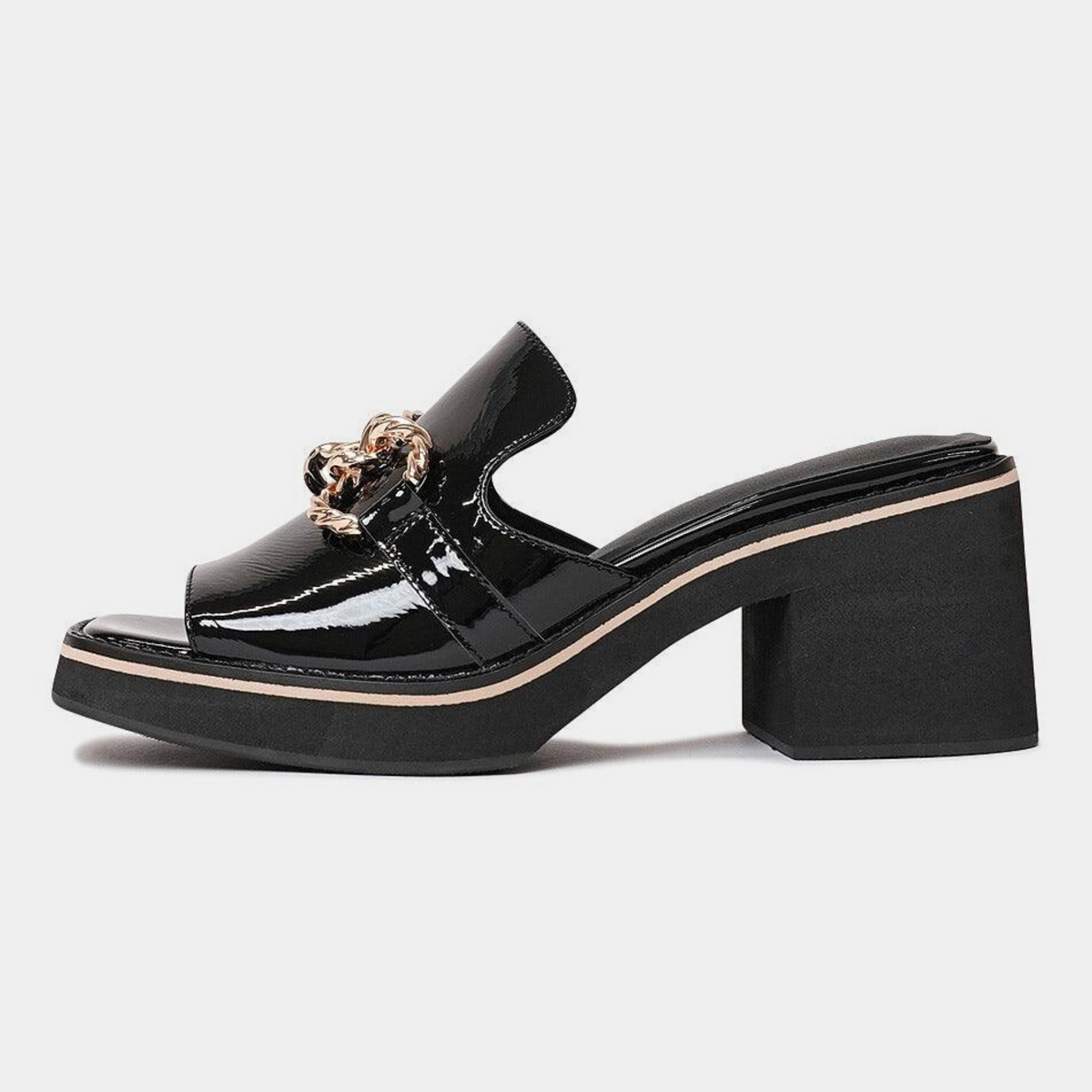 Jamms Black Patent Leather Heels - DJANGO AND JULIETTE | Shouz