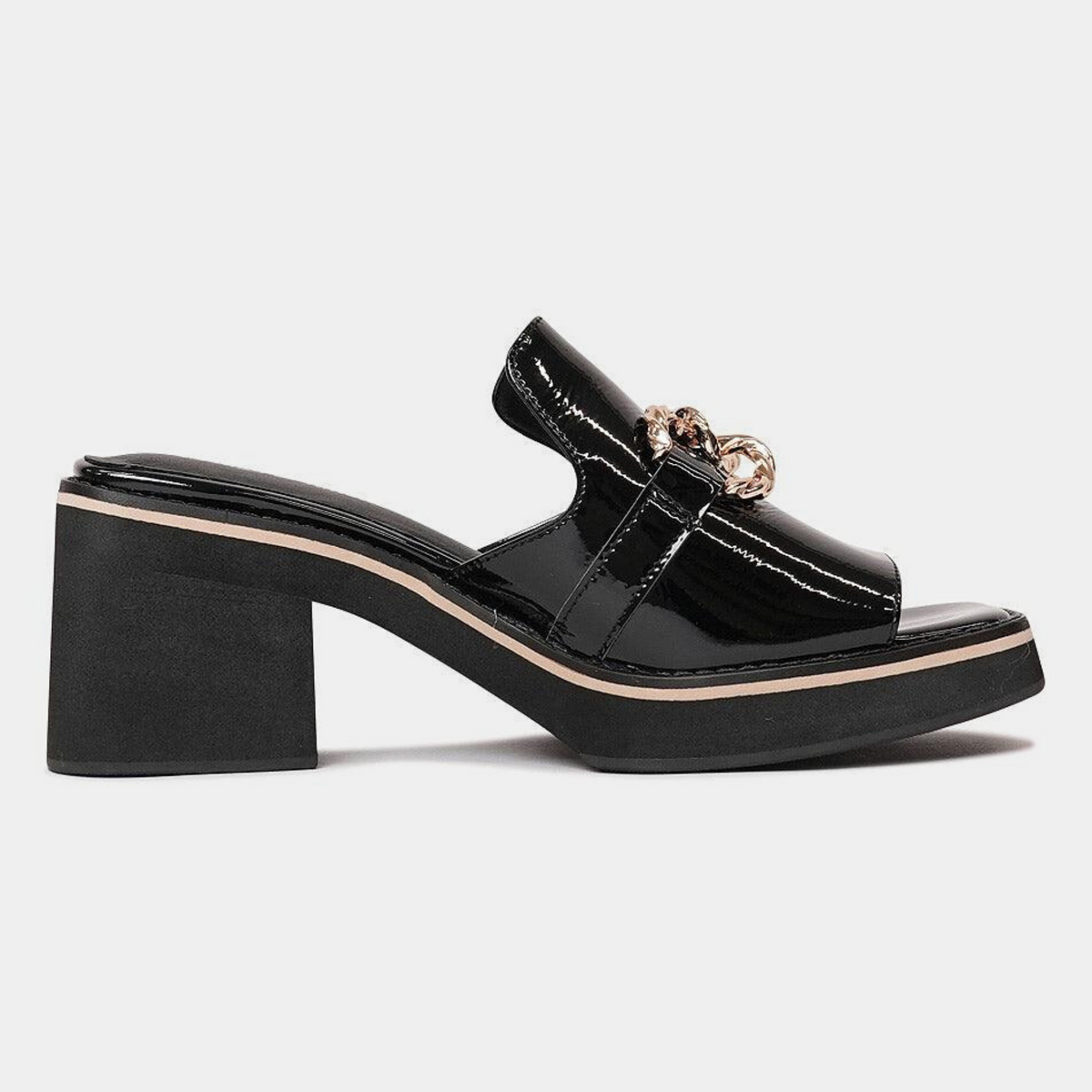 Jamms Black Patent Leather Heels - DJANGO AND JULIETTE | Shouz