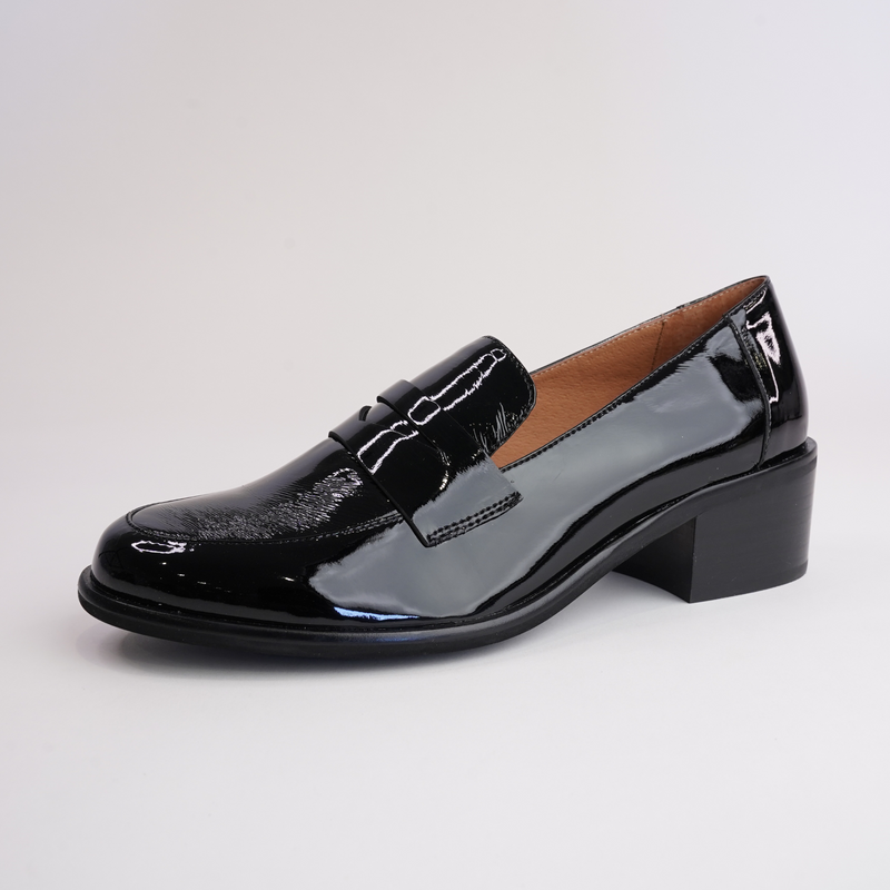 Stiller Black Patent Leather Loafers