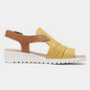 Madis Yellow Leather Sandals