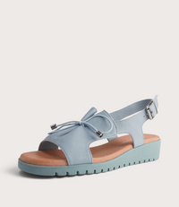 Malika Denim Leather Sandals