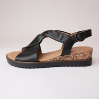 Able Black Leather Sandals