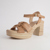 Odessa Camel Leather Heels
