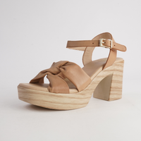 Odessa Camel Leather Heels