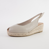 Saniarly Almond Leather Espadrille Wedges