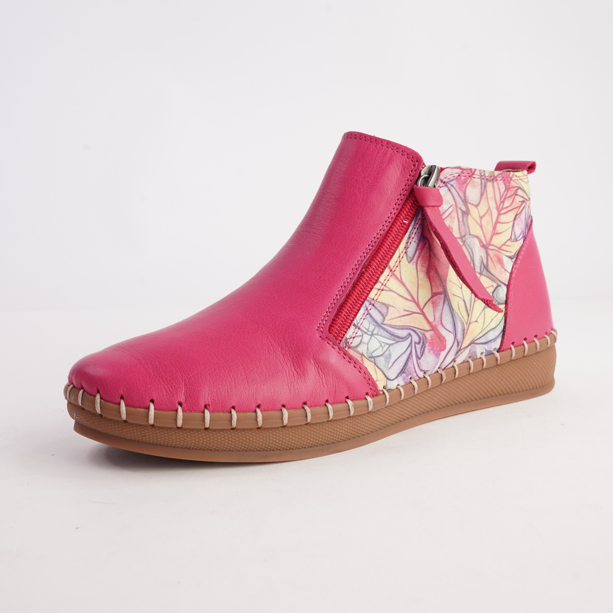 Regan Cerise Fall Leather Ankle Boots - SALA | Shouz