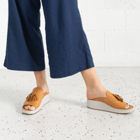 Sonny Coconut Leather Slides