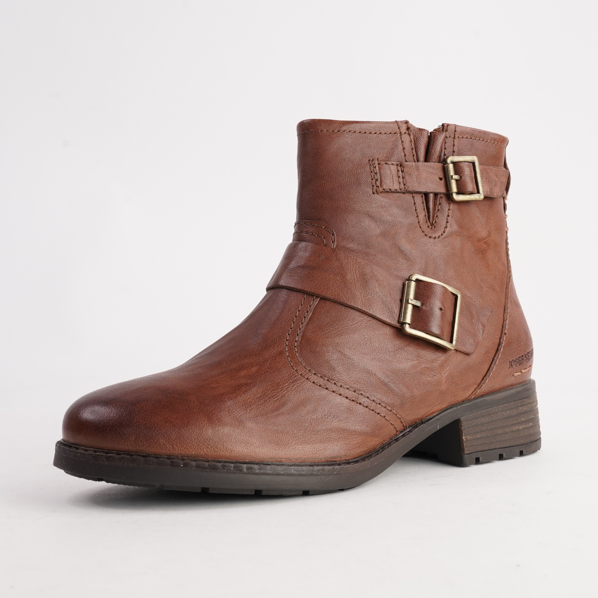 Kate 21 Cognac Leather Ankle Boots - JOSEF SEIBEL | Shouz