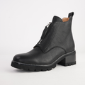Dazzler Black/ Black Leather Ankle Boots