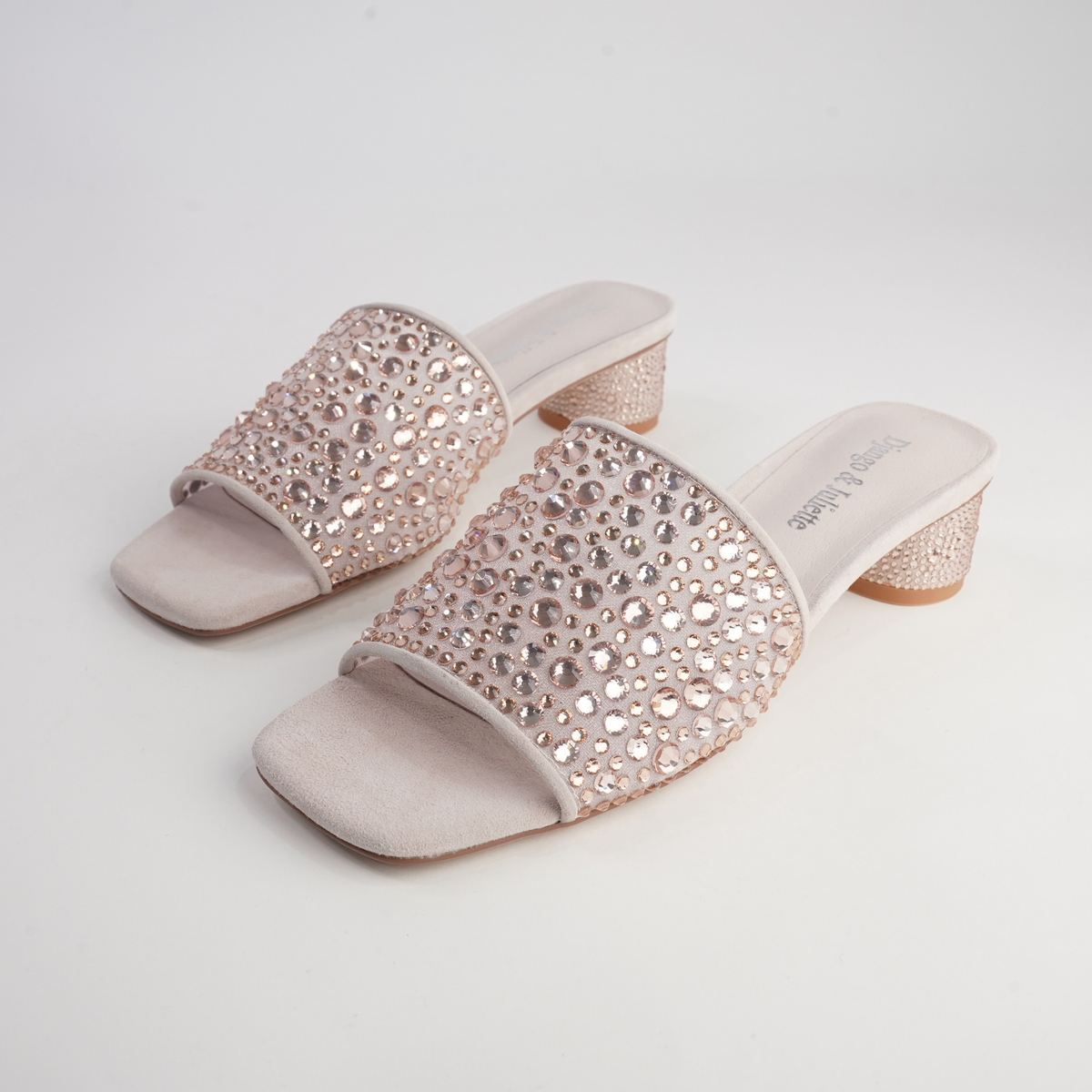 Heda Nude Multi Leather Heels