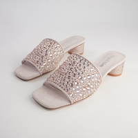 Heda Nude Multi Leather Heels