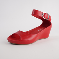 Sangria Fireoil Leather Wedges