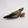 Hatti Black Leather Heels