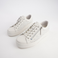 Lelah Ivory Multi Leather Sneakers