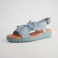 Malika Denim Leather Sandals