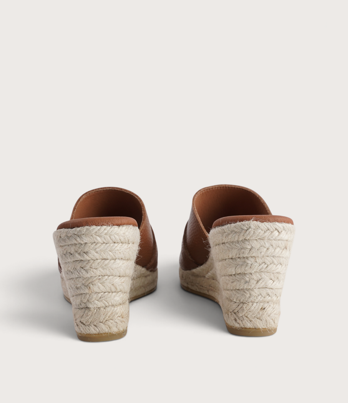 Zara Doya Roble Leather Espadrille Wedges