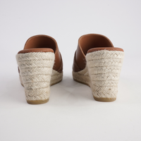Zara Doya Roble Leather Espadrille Wedges