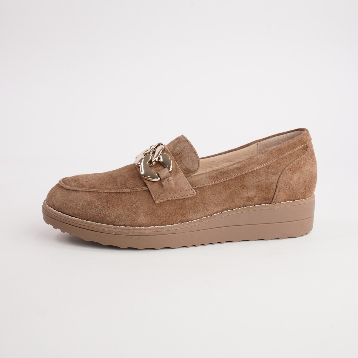 Ozama Light Choc Suede Leather Loafers - TOP END | Shouz
