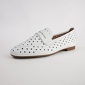 Dorothy White Leather Loafers