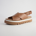 Sasi Tan Leather Sandals