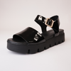 Babels Black Patent Leather Sandals