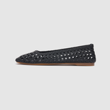 Calypso Black Woven Flats