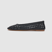 Calypso Black Woven Flats