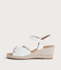 Lunar White Leather Wedges