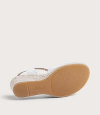 Lunar White Leather Wedges