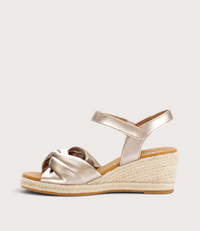 Lunar Pewter Leather Wedges