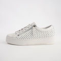 Lelah Ivory Multi Leather Sneakers