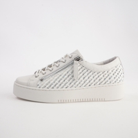 Lelah Ivory Multi Leather Sneakers