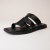 Misayao Black Leather Slides