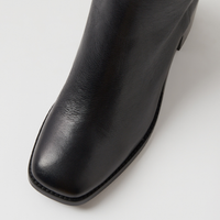 Sesina Black Leather Calf Boots - MOLLINI | Shouz