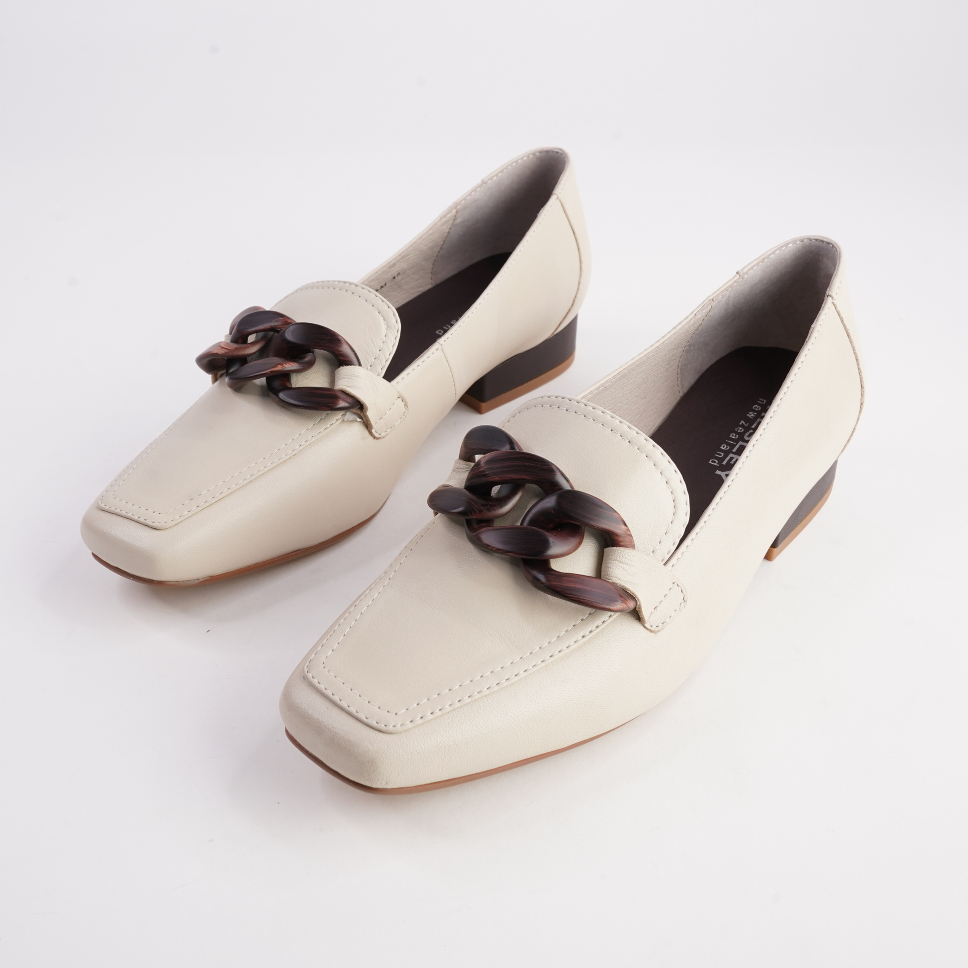 Roam Swan/ Cafe Leather Loafers - BRESLEY | Shouz