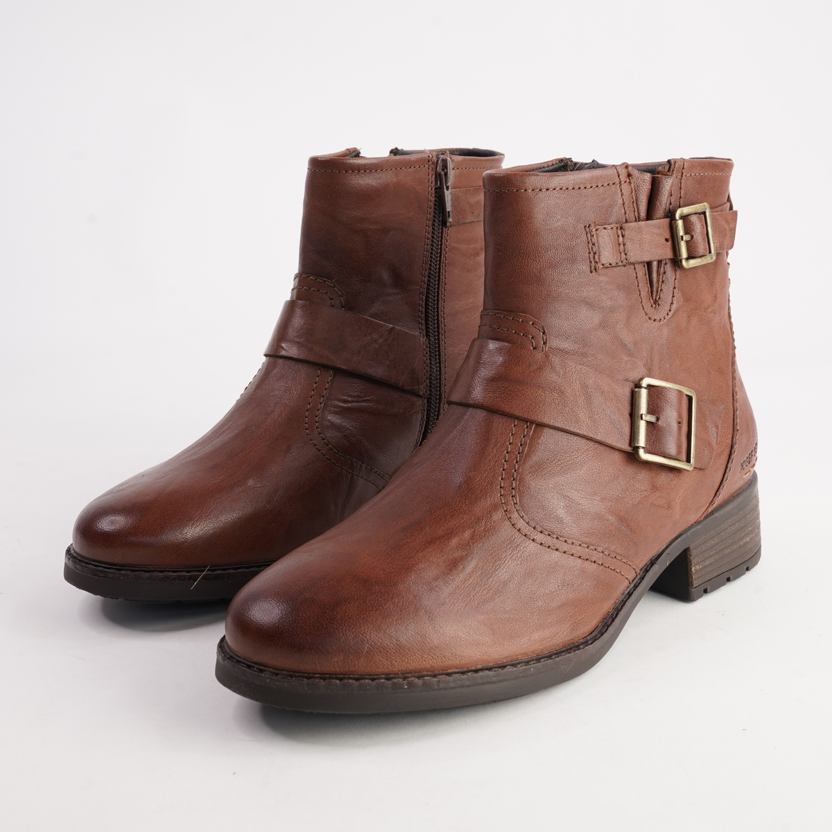 Kate 21 Cognac Leather Ankle Boots - JOSEF SEIBEL | Shouz