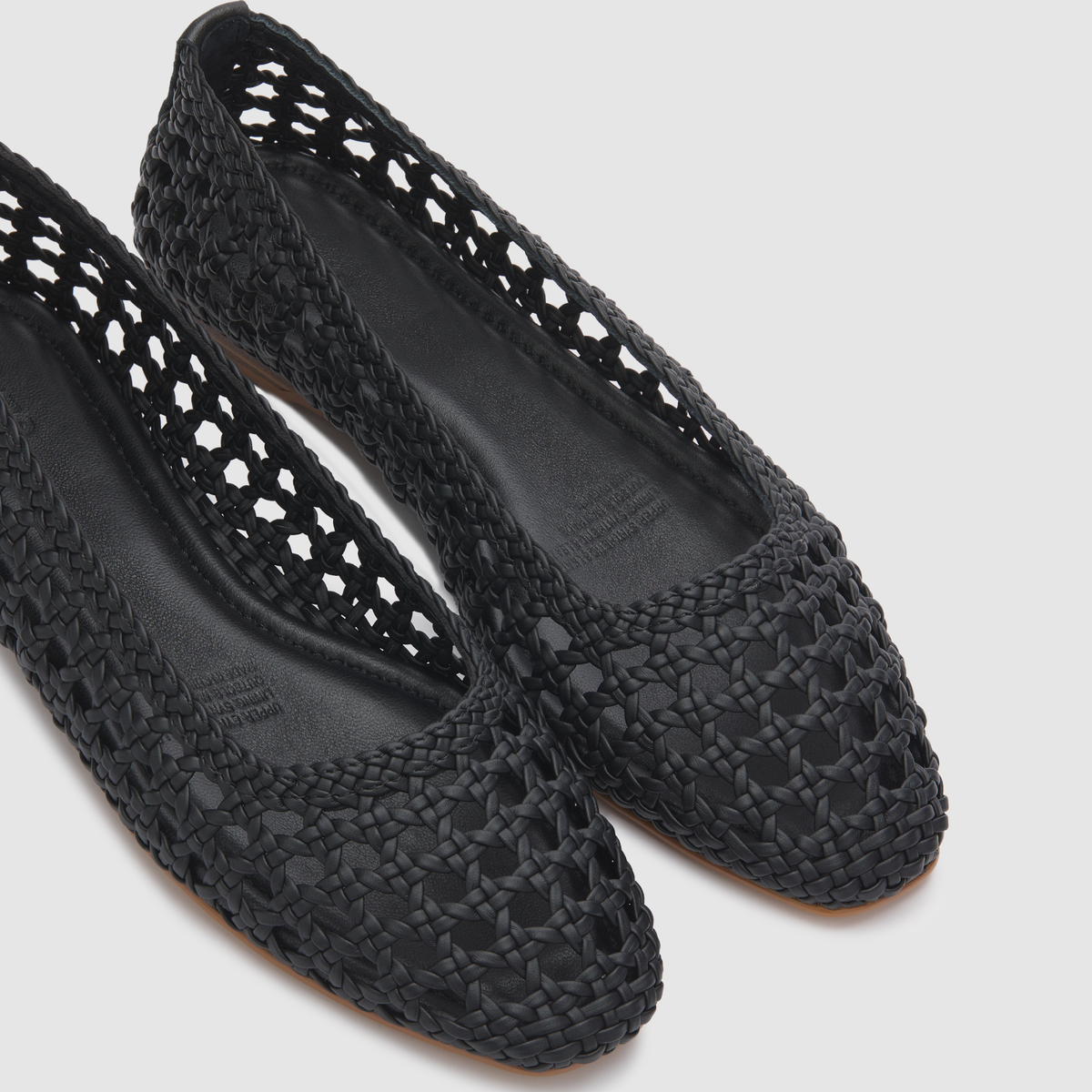 Calypso Black Woven Flats