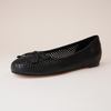 Appso Black Leather Ballet Flats