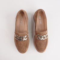 Ozama Light Choc Suede Leather Loafers