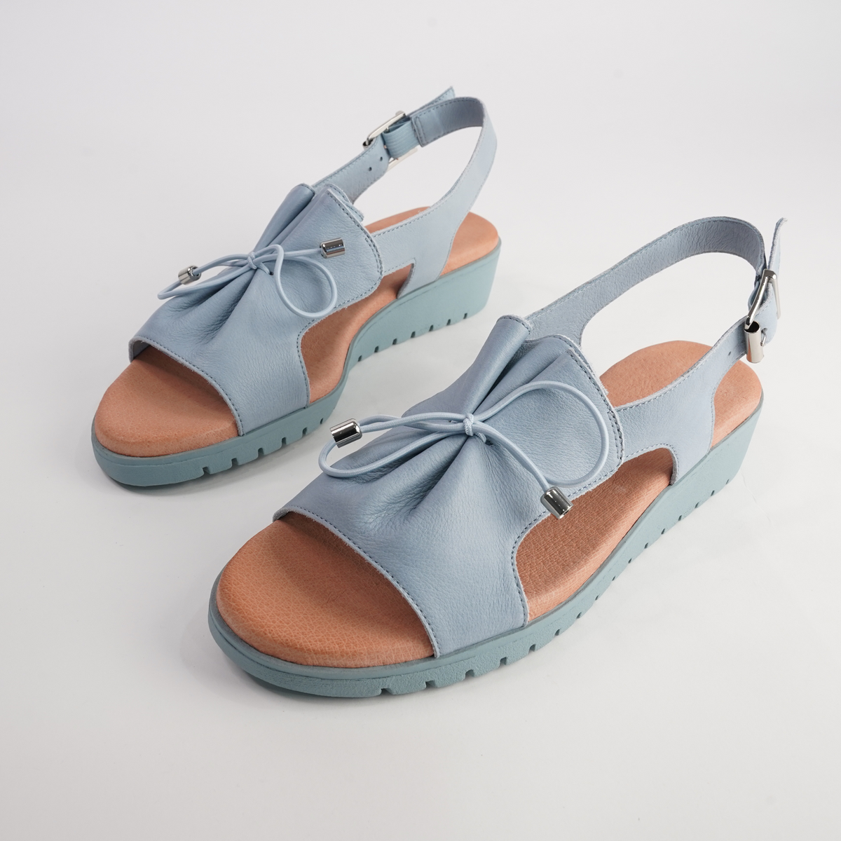 Malika Denim Leather Sandals