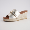 Zara Doya Champagne Leather Espadrille Wedges