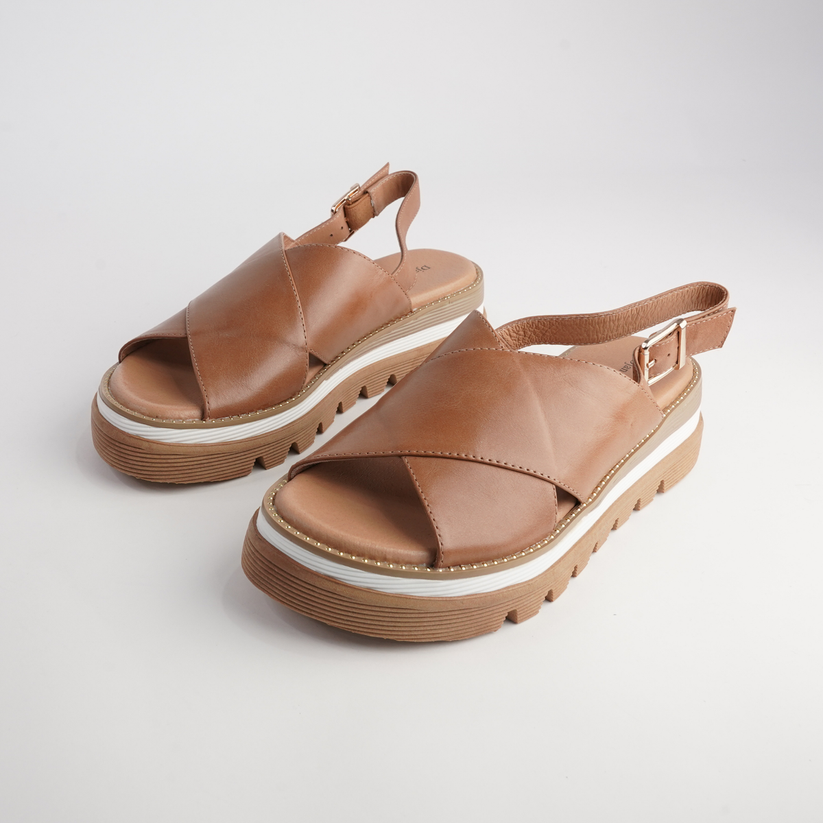 Sasi Tan Leather Sandals